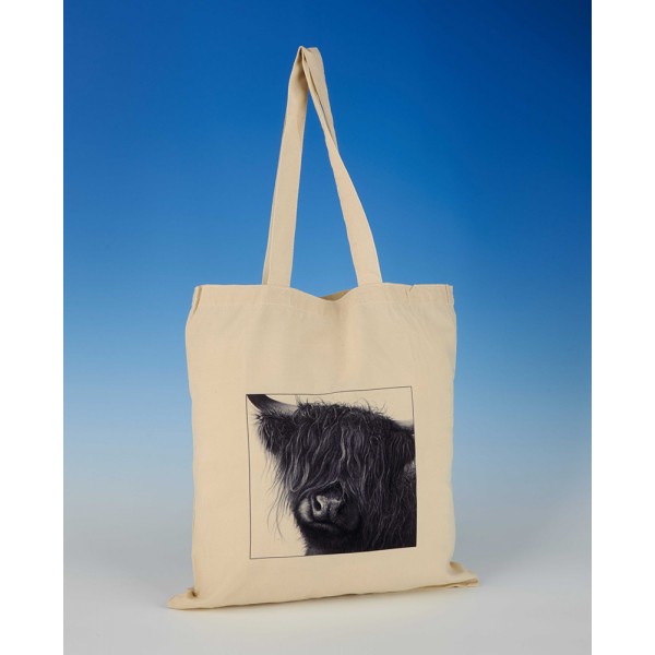 8605 Soft Shopper Bag-Mark Charles-Highland Cow